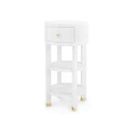 Picture of CLAUDETTE 1-DRAWER ROUND SIDE TABLE, CREAM