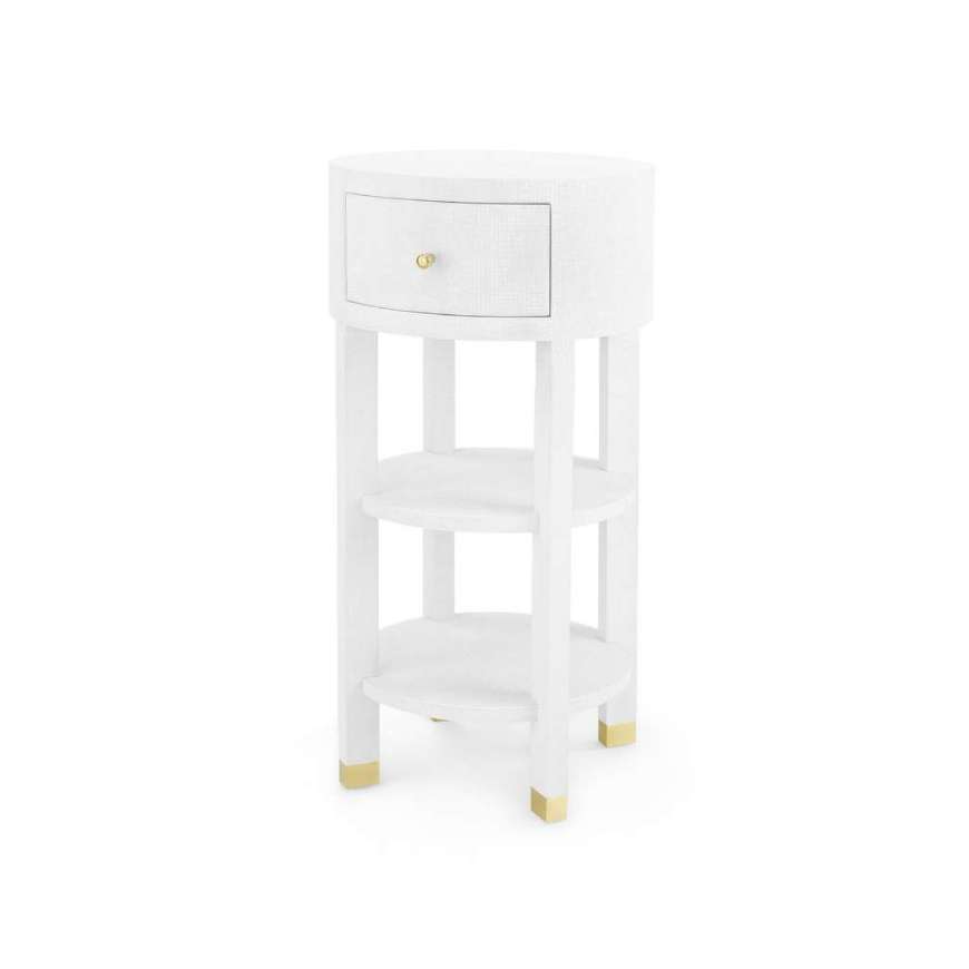 Picture of CLAUDETTE 1-DRAWER ROUND SIDE TABLE, CREAM