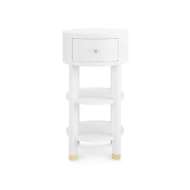 Picture of CLAUDETTE 1-DRAWER ROUND SIDE TABLE, CREAM