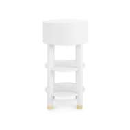 Picture of CLAUDETTE 1-DRAWER ROUND SIDE TABLE, CREAM