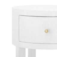 Picture of CLAUDETTE 1-DRAWER ROUND SIDE TABLE, CREAM