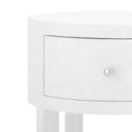 Picture of CLAUDETTE 1-DRAWER ROUND SIDE TABLE, CREAM