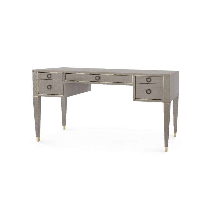 Picture of MORRIS DESK, TAUPE GRAY AND CHAMPAGNE