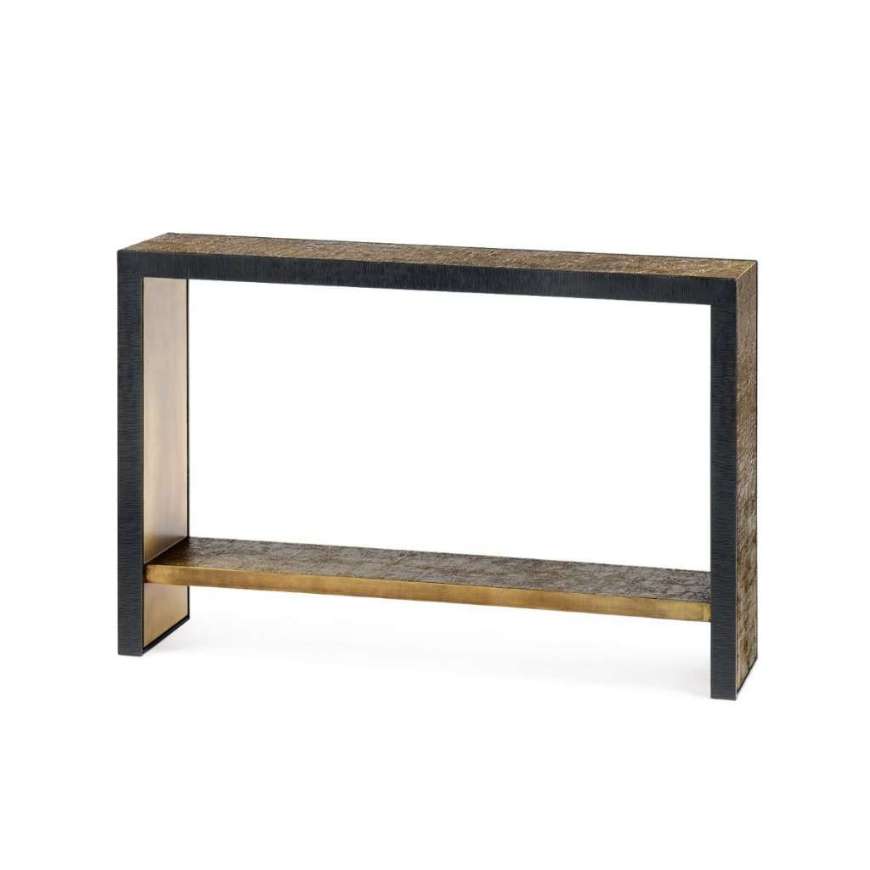 Picture of ODEON CONSOLE, ANTIQUE BRASS AND DARK BRONZE