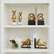 Picture of BISONI BOOKENDS, GOLD LEAF