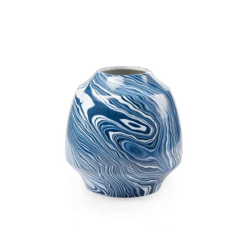 Picture of CASPIAN SMALL VASE, BLUE AND WHITE