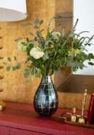 Picture of LOOM VASE, ANTHRACITE AND BRASS