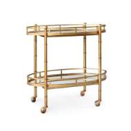 Picture of NORMANDY BAR CART, GOLD LEAF