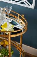 Picture of NORMANDY BAR CART, GOLD LEAF