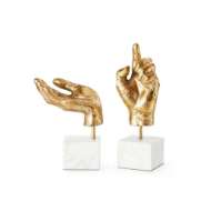 Picture of HANDS STATUE (PAIR), GOLD LEAF