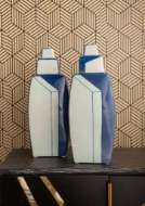 Picture of MORANDI VASE PAIR (SET OF 2), BLUE AND WHITE