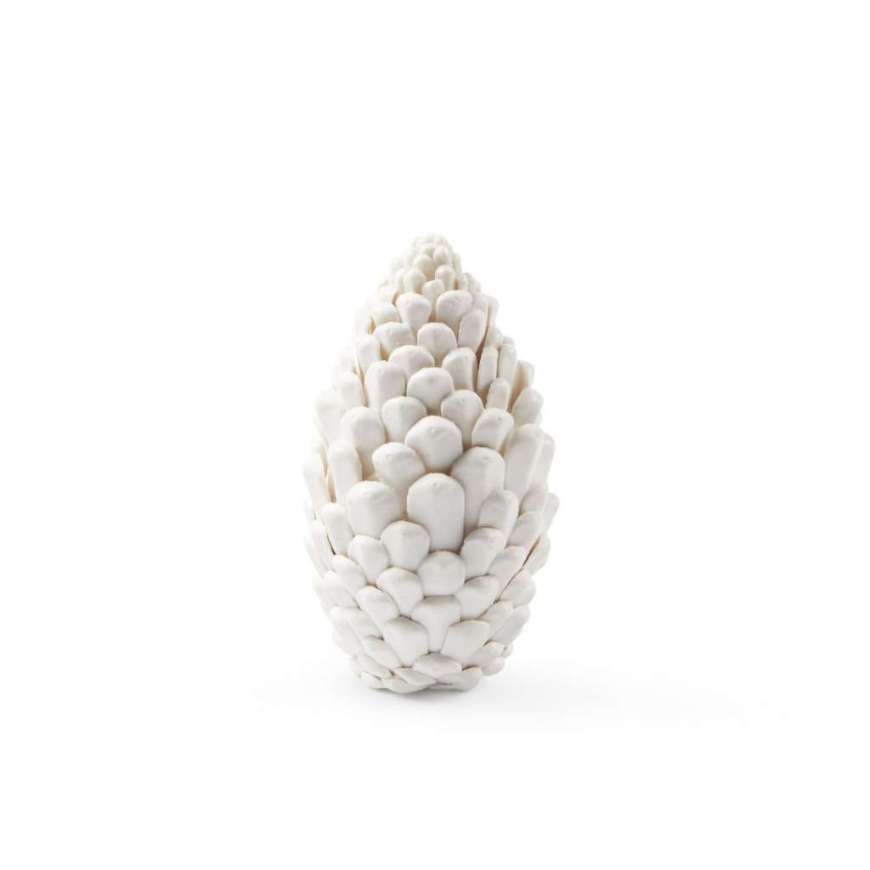 Picture of STANDING PINE CONE, BLANC DE CHINE