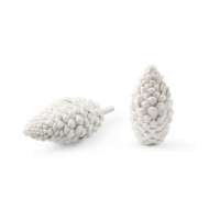 Picture of STANDING PINE CONE, BLANC DE CHINE