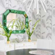 Picture of ROMANO WALL MIRROR, PERIDOT GREEN