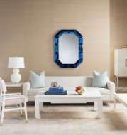 Picture of ROMANO WALL MIRROR, SAPPHIRE BLUE