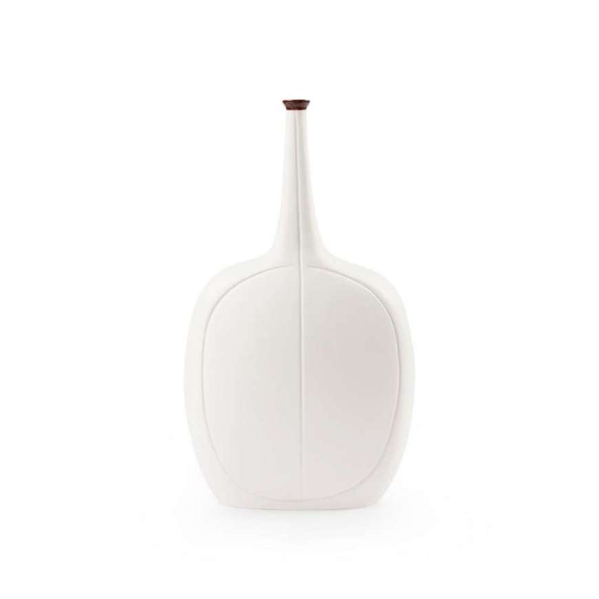 Picture of VENCE TALL VASE, BLANC DE CHINE AND DARK AMBER