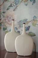 Picture of VENCE TALL VASE, BLANC DE CHINE AND DARK AMBER