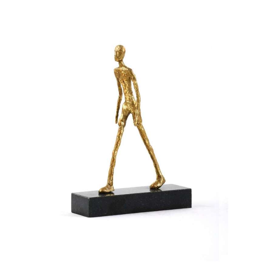 Picture of WALKING MAN STATUE, GOLD LEAF