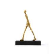 Picture of WALKING MAN STATUE, GOLD LEAF