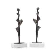 Picture of SPIRAL LARGE STATUE SET OF 2, BRONZE