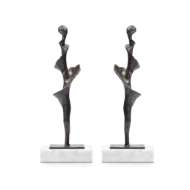 Picture of SPIRAL LARGE STATUE SET OF 2, BRONZE