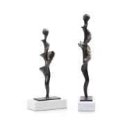 Picture of SPIRAL LARGE STATUE SET OF 2, BRONZE