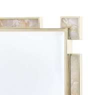 Picture of THALIA MIRROR, POLISHED BRASS AND ROCK CRYSTAL