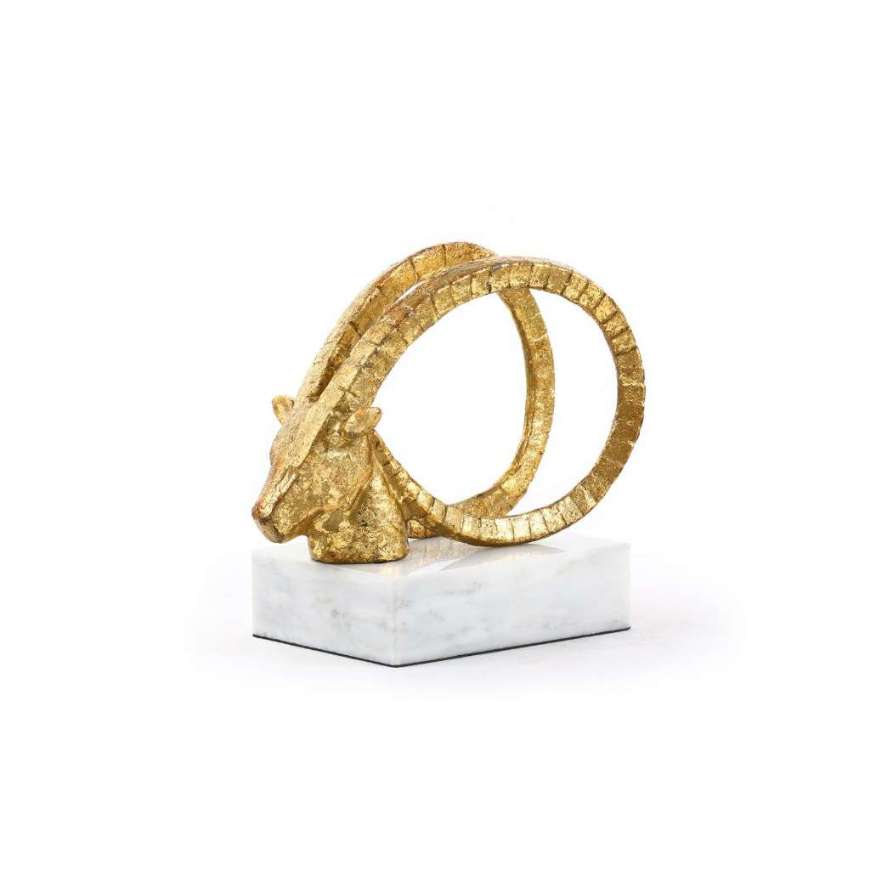 Picture of SPIRAL HORN STATUE, GOLD LEAF