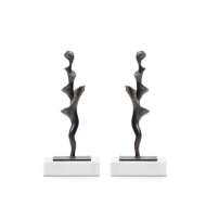 Picture of SPIRAL SMALL STATUE SET OF 2, BRONZE