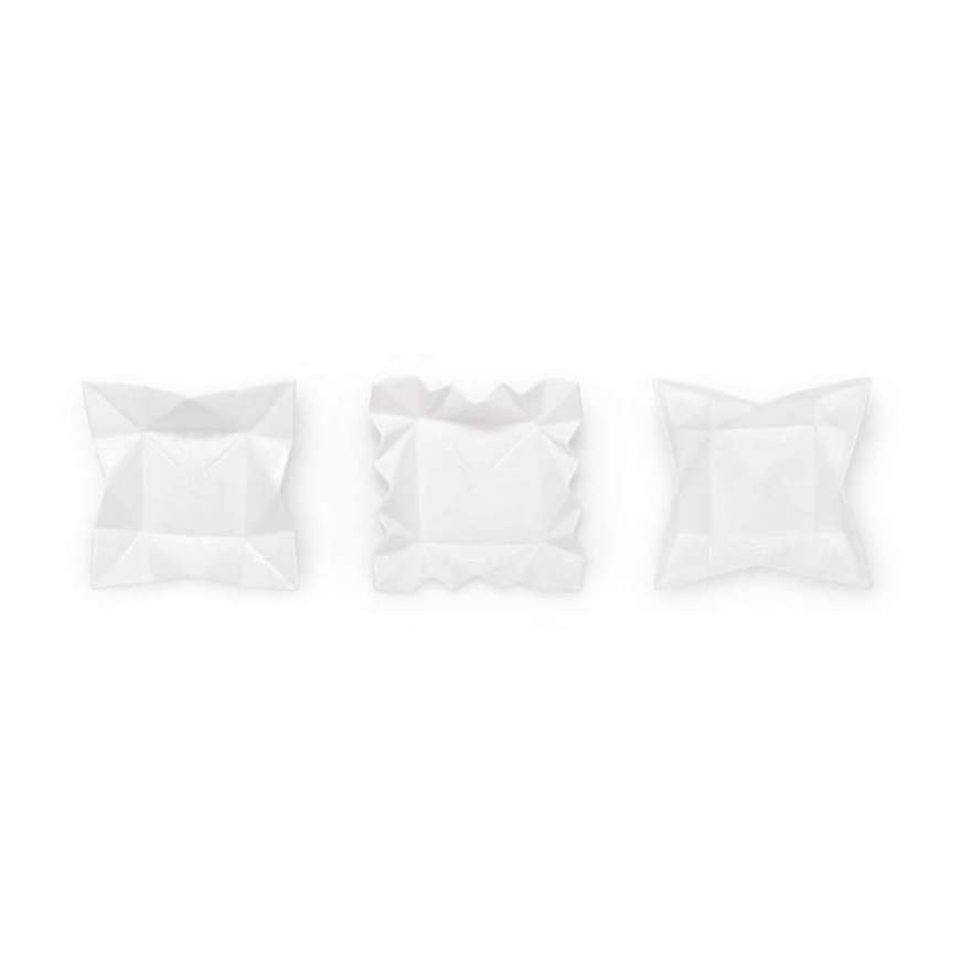 Picture of ORIGAMI SET OF 3 CATCH ALL, BLANCE DE CHINE