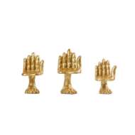 Picture of MANO SET OF 3 STATUES, GOLD LEAF