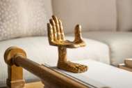 Picture of MANO SET OF 3 STATUES, GOLD LEAF