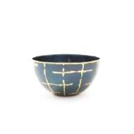 Picture of LOOM SMALL BOWL, ANTHRACITE AND BRASS