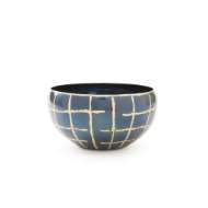 Picture of LOOM MEDIUM BOWL, ANTHRACITE AND BRASS