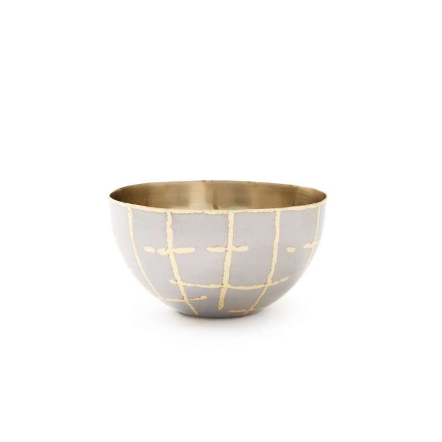 Picture of LOOM SMALL BOWL, SILVER AND BRASS