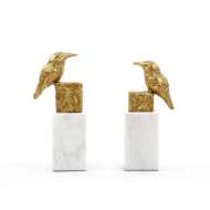 Picture of FINCH STATUE, GOLD LEAF