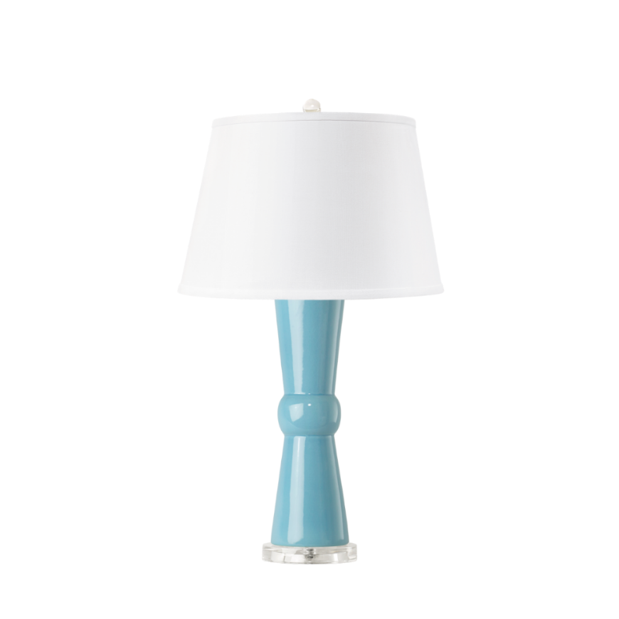 Picture of CLARISSA LAMP WITH SHADE, LIGHT TURQUOISE