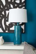 Picture of EDGWARE LAMP, GREEN LAPIS