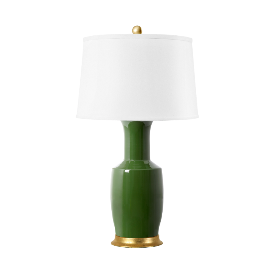 Picture of ALIA LAMP WITH SHADE, DARK GREEN