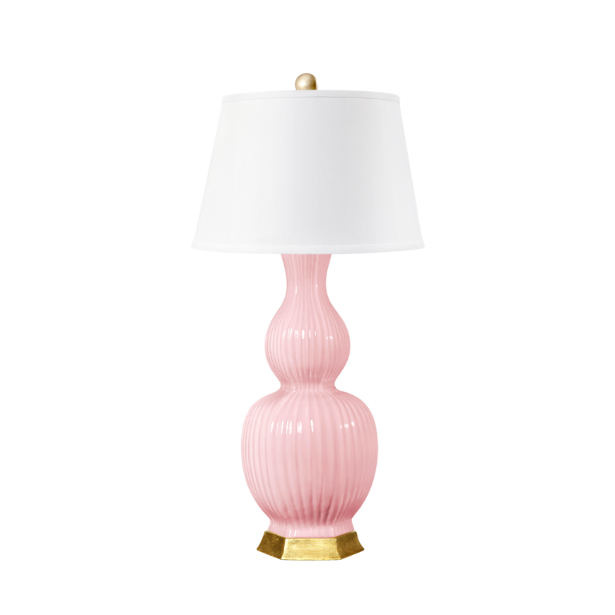 Picture of DELFT LAMP WITH SHADE, PEONY PINK