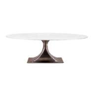 Picture of STOCKHOLM 95" OVAL DINING TABLE TOP, CARRARA