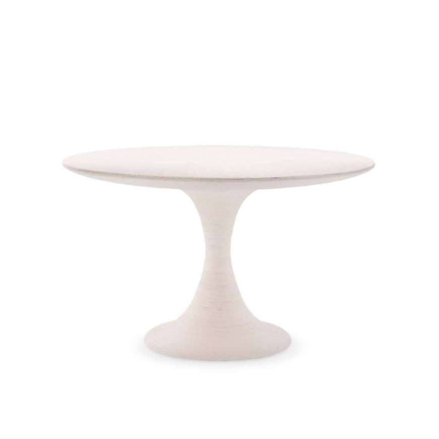 Picture of ROPE DINING TABLE, WHITEWASHED COTTON WHITE