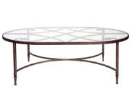 Picture of FORGED DIAMOND SCROLL OVAL COFFEE TABLE