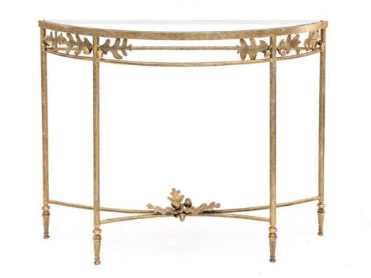 Picture of OAK LEAF DEMILUNE CONSOLE TABLE