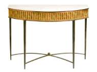 Picture of RIBBED APRON DEMI-LUNE CONSOLE TABLE