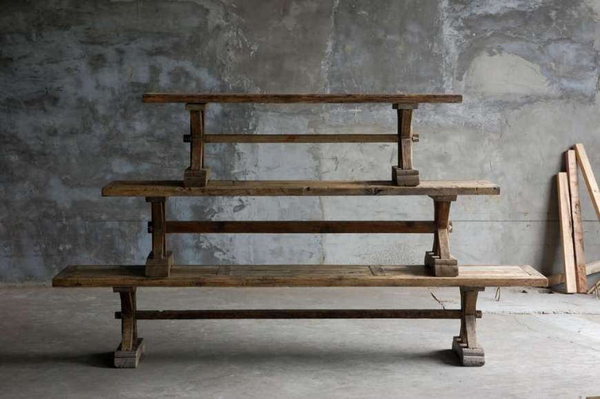 Picture of SALVAGED WOOD TRESTLE BENCH