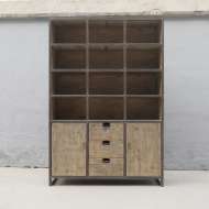 Picture of METAL AND WOOD CABINET