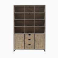 Picture of METAL AND WOOD CABINET