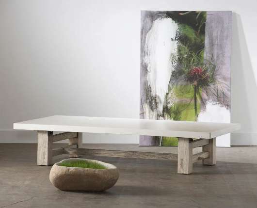 Picture of CONCRETE AND RECLAIMED ELM TABLE