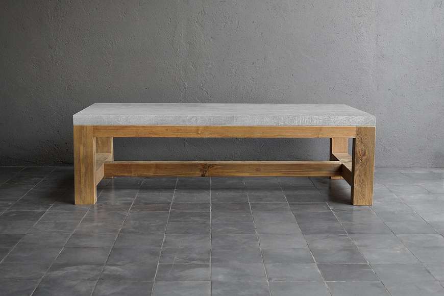 Picture of OUTDOOR COCKTAIL TABLE (TEAK + CONCRETE)